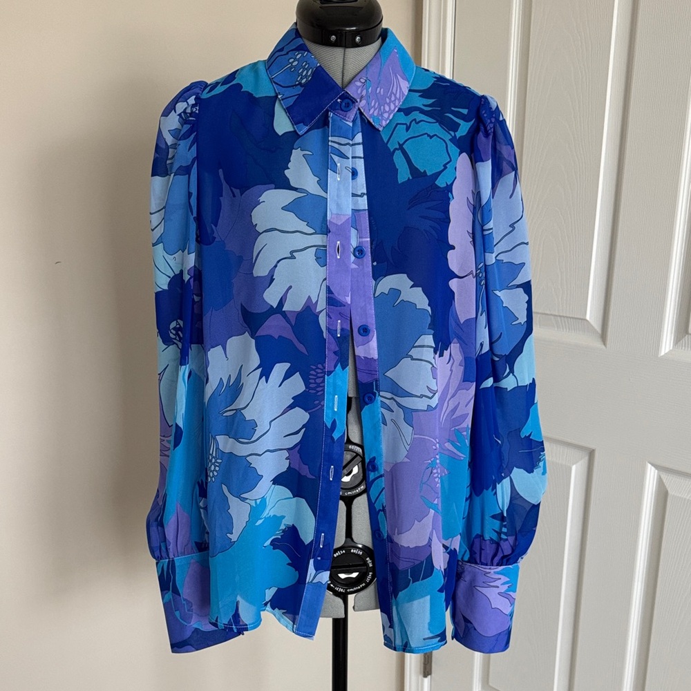 Men's Blue Floral Shirt